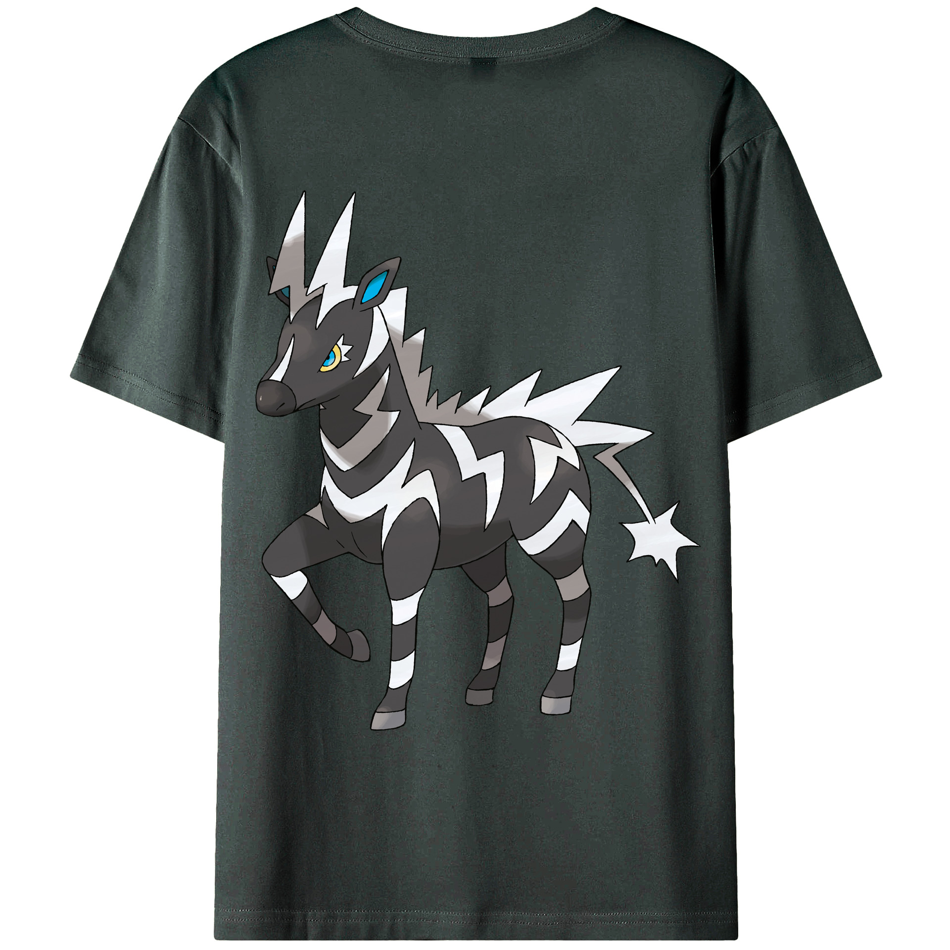 （画像用） ポケットモンスター Pokémon 綿100％ メンズ半袖Tシャツ（バックプリント） 通気性